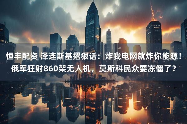 恒丰配资 泽连斯基撂狠话：炸我电网就炸你能源！俄军狂射860架无人机，莫斯科民众要冻僵了？